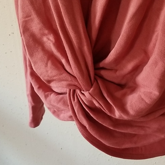 DREW Anthropologie Marsala LT Front Knot Shirt - Picture 3 of 5